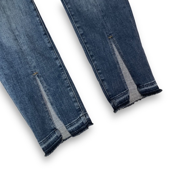 Frame Le Nouveau Straight Jeans Split Hem Medium Wash Sz 25  250 - Picture 10 of 13